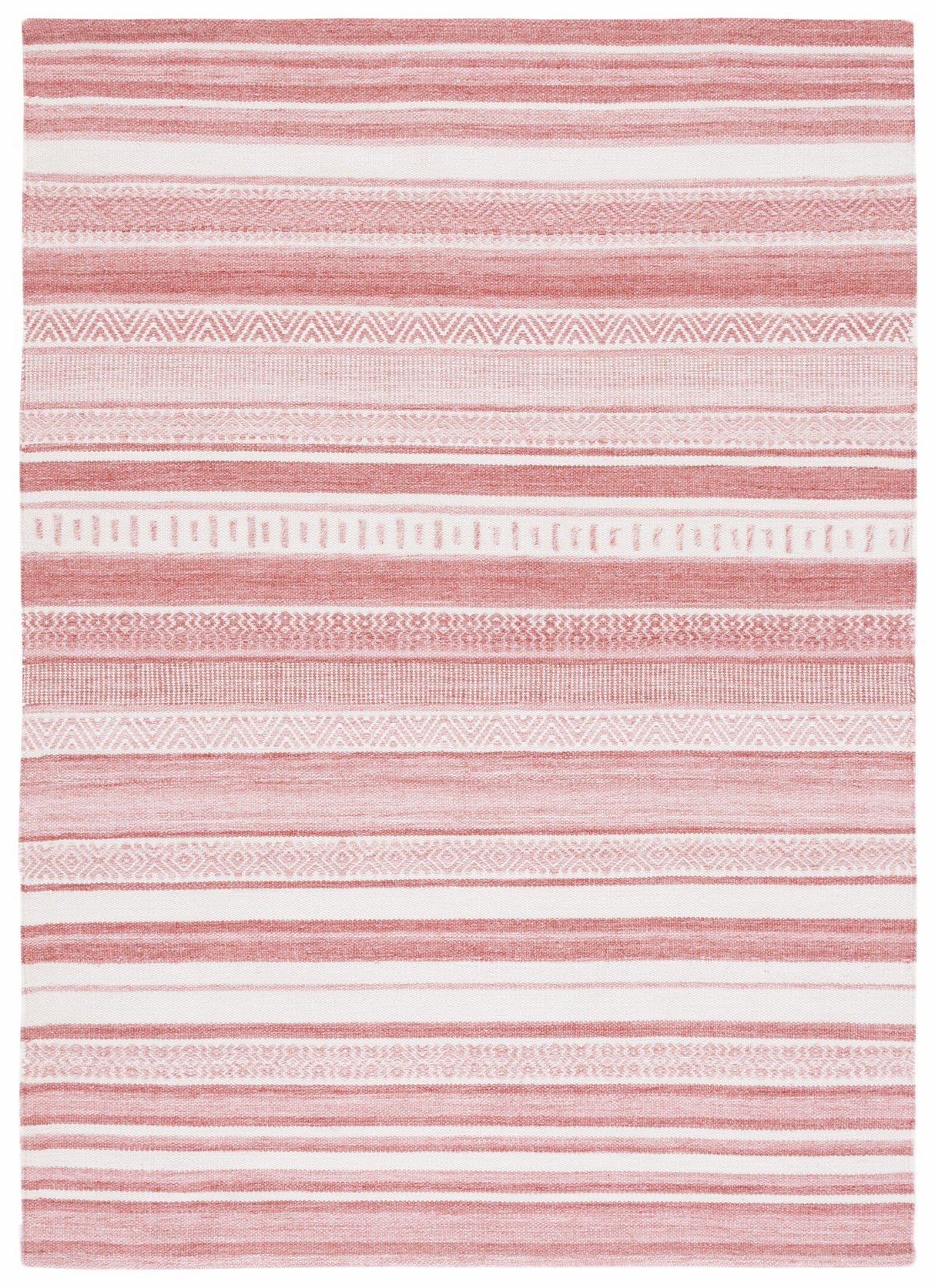 Safavieh Striped Kilim Stk430U Pink/Ivory Rug.