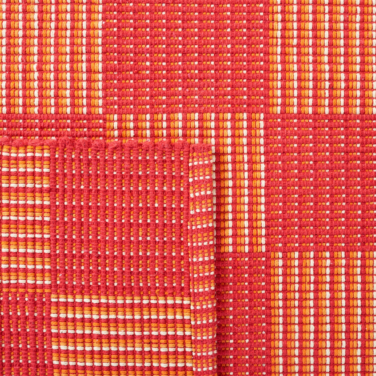Safavieh Striped Kilim Stk801Q Red/Rust Rug.