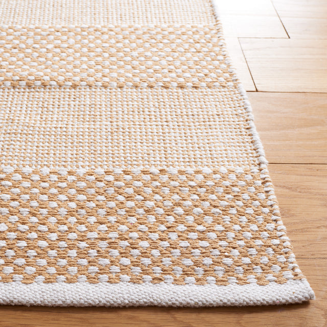 Safavieh Striped Kilim Stk802D Ivory/Gold Rug.