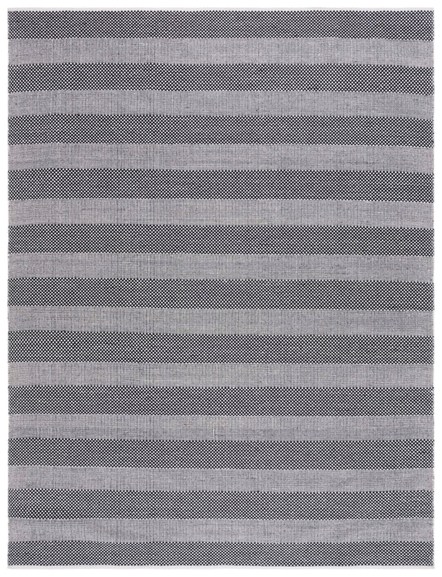 Safavieh Striped Kilim Stk802Z Ivory/Black Rug.