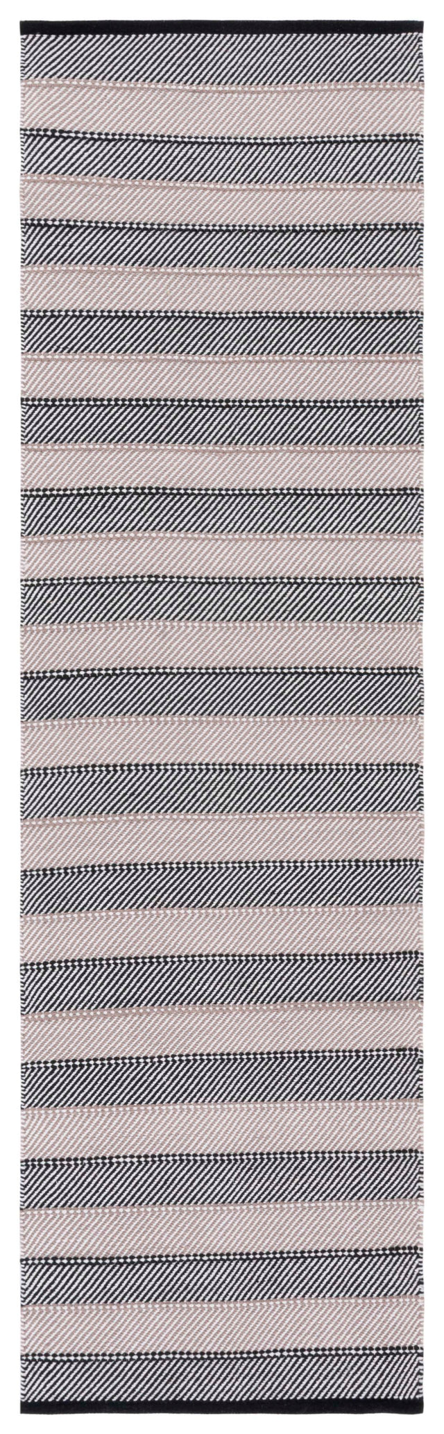Safavieh Striped Kilim Stk803Z Ivory/Black Rug.