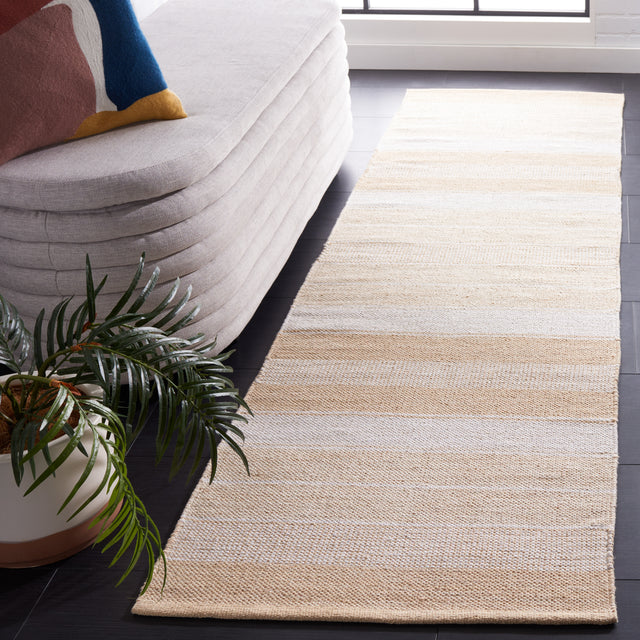 Safavieh Striped Kilim Stk804D Ivory/Gold Rug.