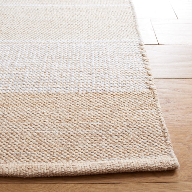 Safavieh Striped Kilim Stk804D Ivory/Gold Rug.