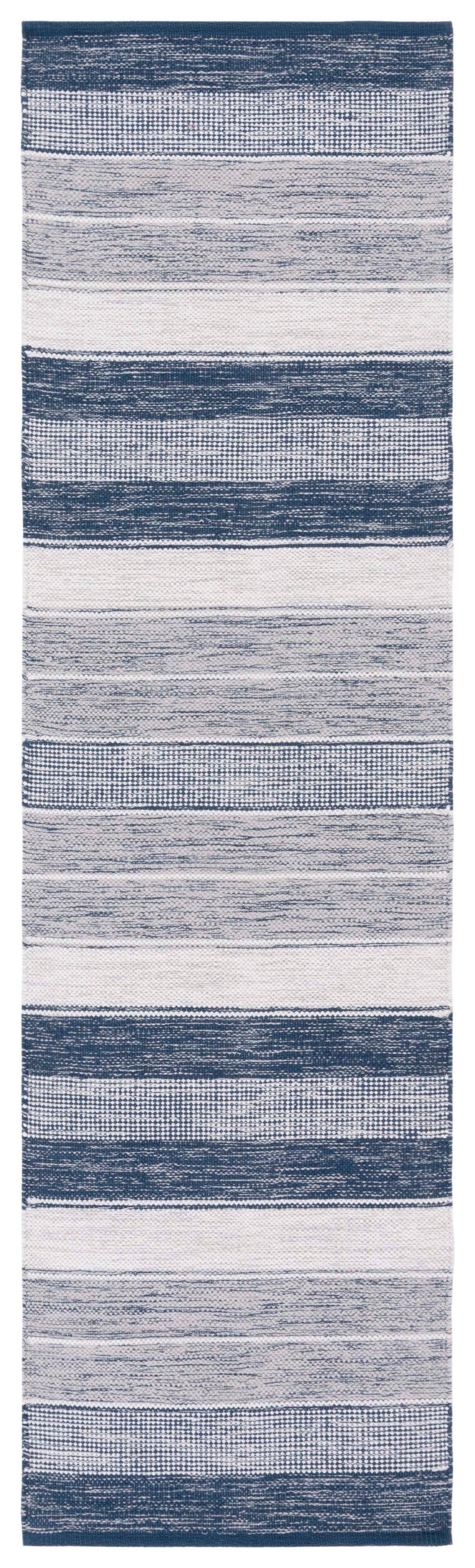 Safavieh Striped Kilim Stk804M Grey/Blue Rug.