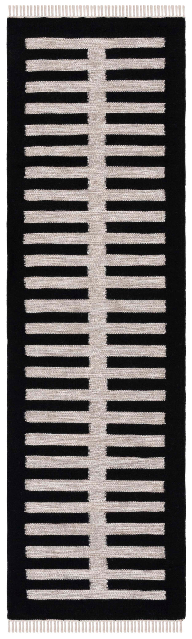 Safavieh Striped Kilim Stk806B Beige/Black Rug.