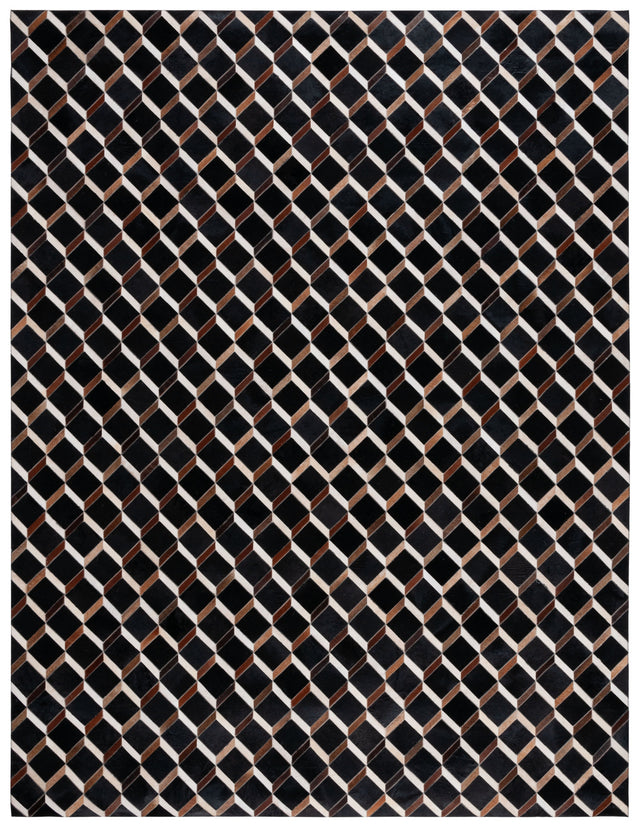 Safavieh Studio Leather Stl901Z Black/Brown Rug.