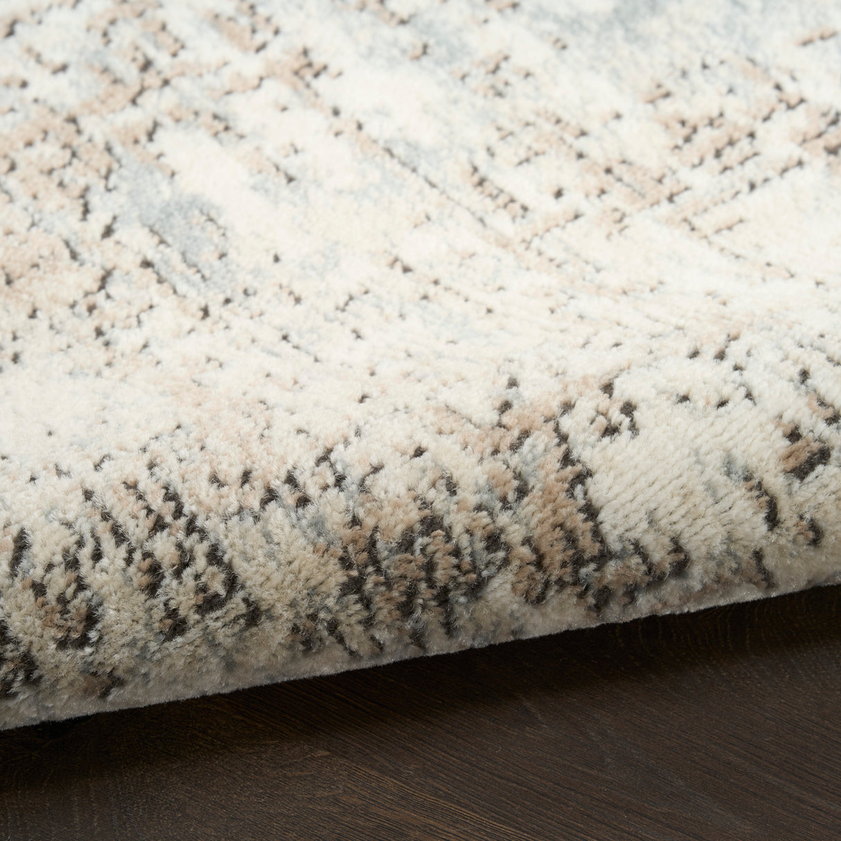 Nourison Quarry QUA17 Machine Made Ivory, Beige Rug