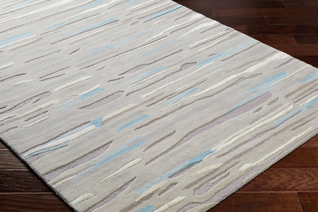 Surya Tallinn Tnl-2302 Medium Gray, Oatmeal, Gray, Beige, Pale Blue, Aqua Rug.