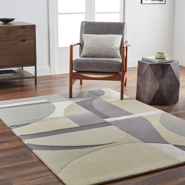 Surya Tallinn Tnl-2308 Cream, Medium Gray, Charcoal, Taupe, Light Beige Rug.
