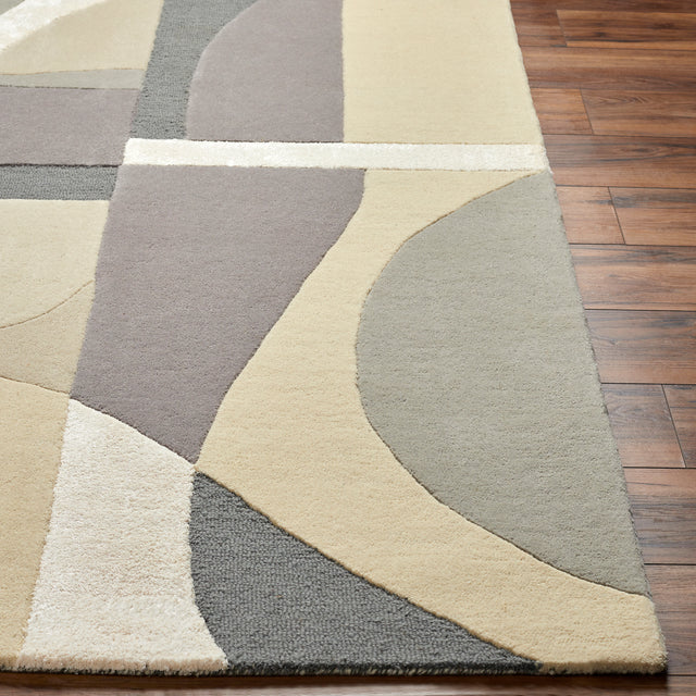 Surya Tallinn Tnl-2308 Cream, Medium Gray, Charcoal, Taupe, Light Beige Rug.