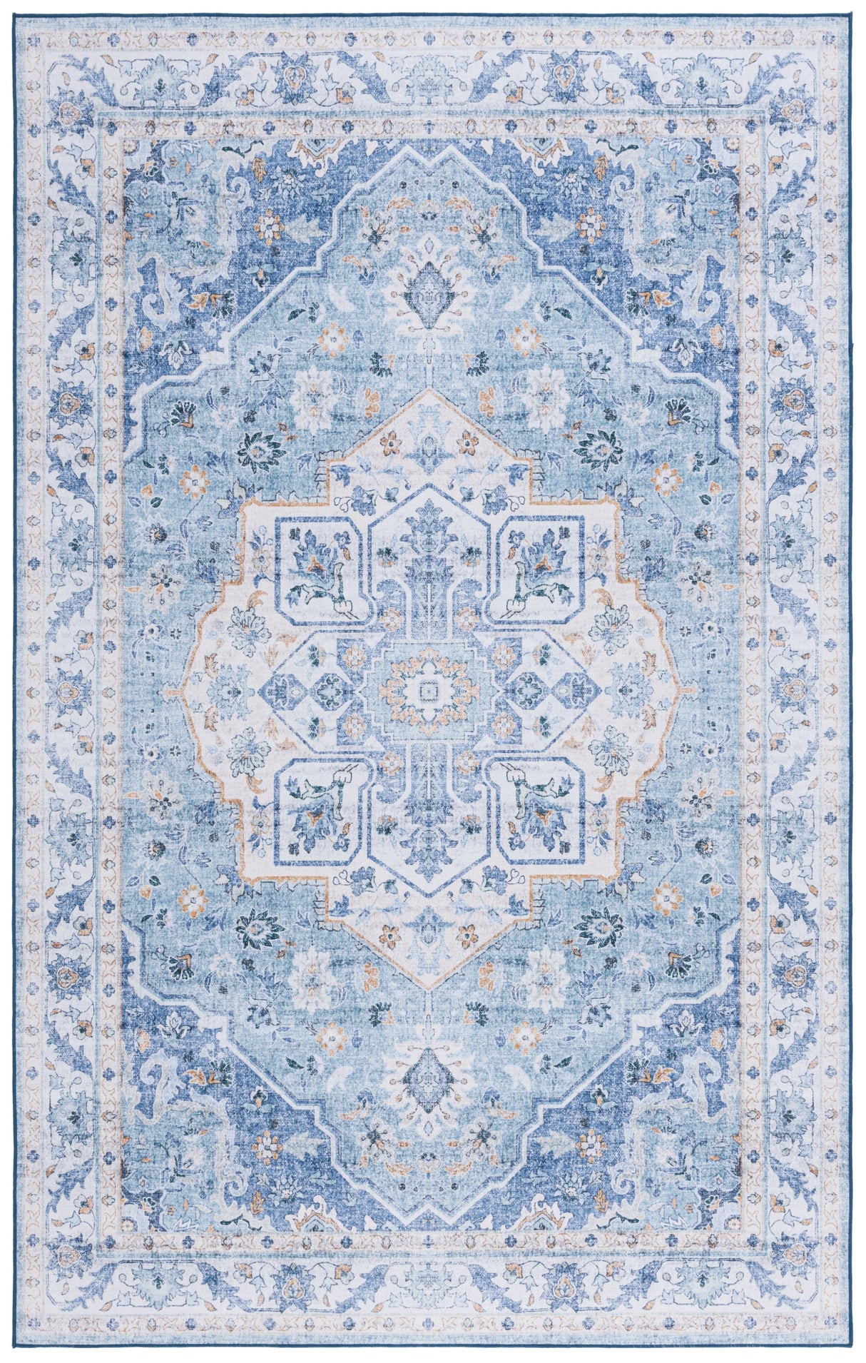 Safavieh Tucson Tsn118L Light Blue/Blue Rug.