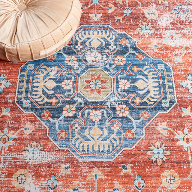 Safavieh Tucson Tsn119P Rust/Blue Rug.