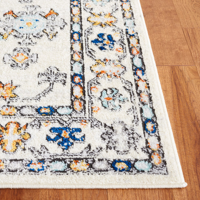 Safavieh Tulum Tul660A Ivory Grey/Blue Rust Rug.