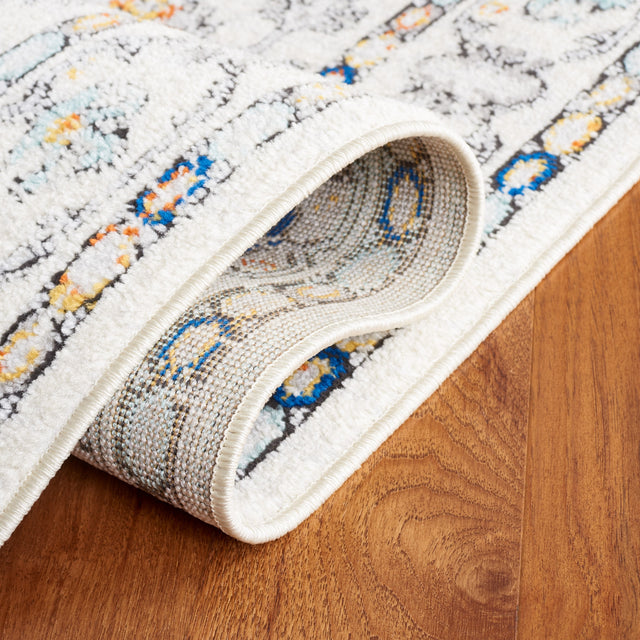 Safavieh Tulum Tul660A Ivory Grey/Blue Rust Rug.