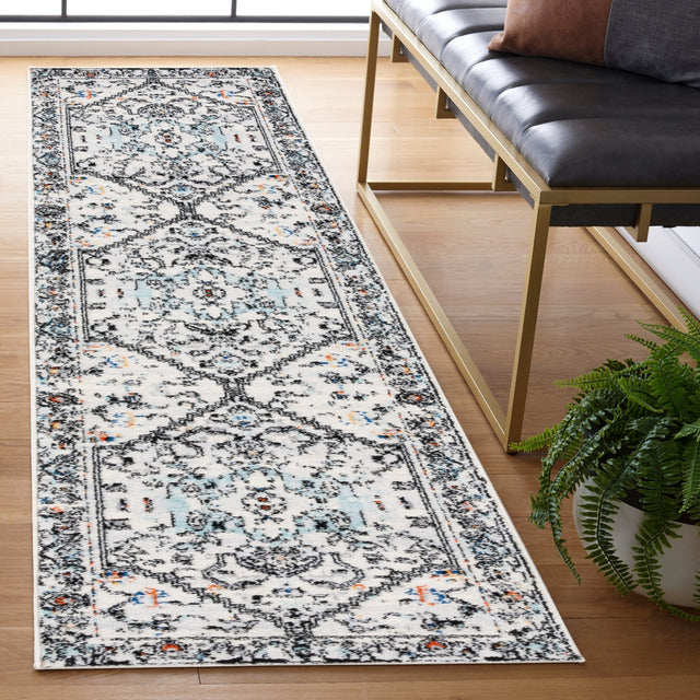 Safavieh Tulum Tul661A Ivory Grey/Blue Rust Rug.