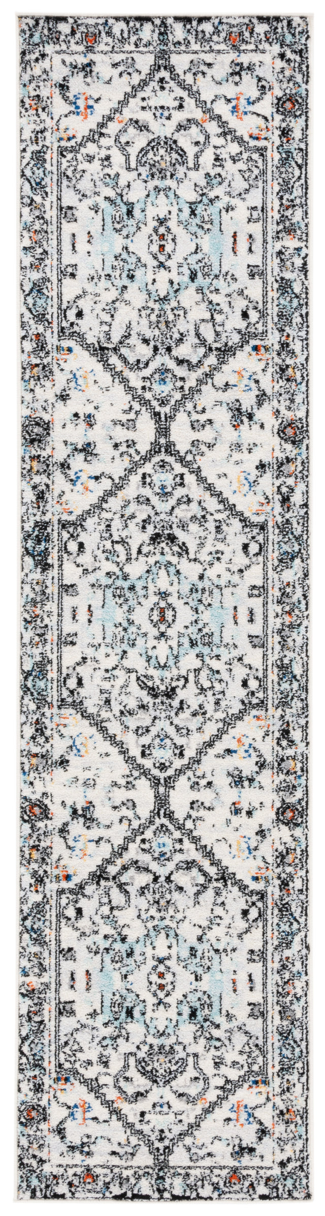 Safavieh Tulum Tul661A Ivory Grey/Blue Rust Rug.