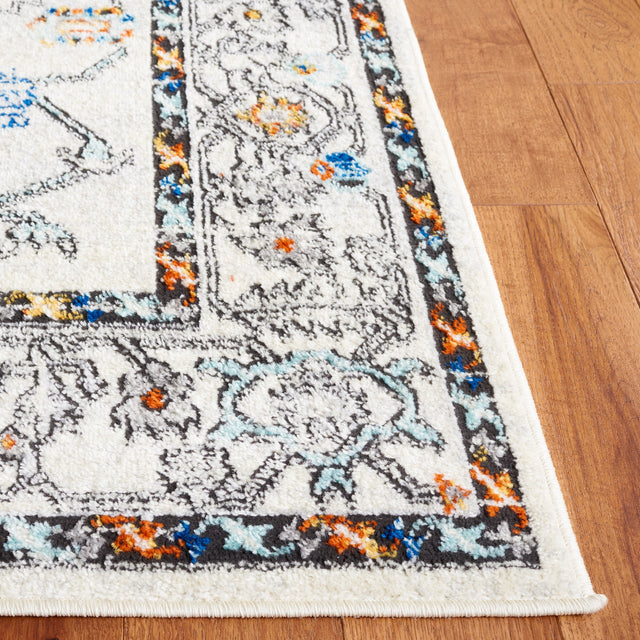 Safavieh Tulum Tul661A Ivory Grey/Blue Rust Rug.