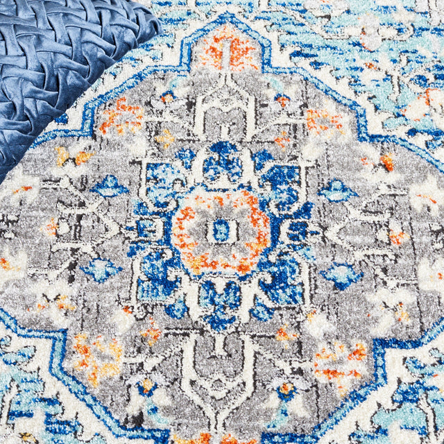 Safavieh Tulum Tul668M Blue Grey/Rust Rug.