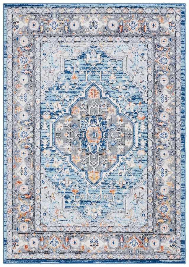 Safavieh Tulum Tul668M Blue Grey/Rust Rug.