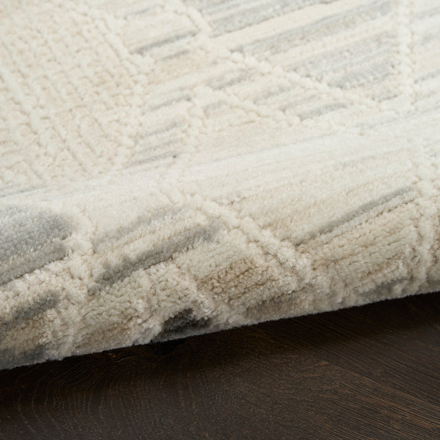 Nourison Serenity Home SRH08 Beige Grey Contemporary Area Rugs