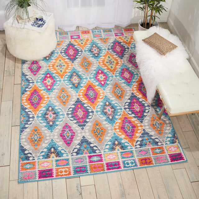 Nourison Passion PSN02 Machine Made Multicolor Rug