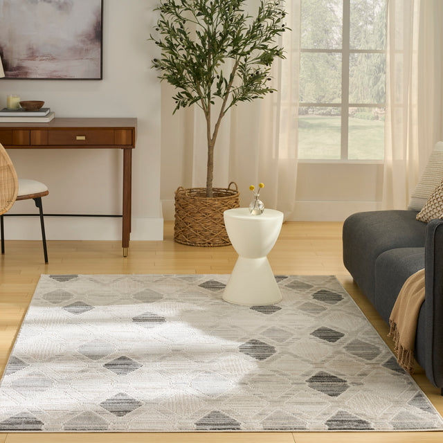 Nourison Serenity Home SRH08 Beige Grey Contemporary Area Rugs