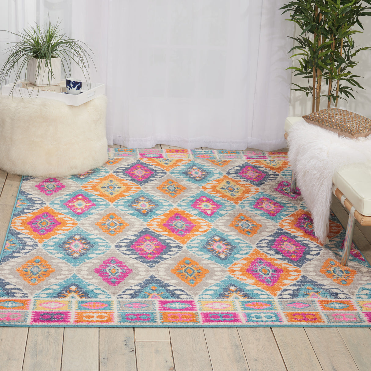 Nourison Passion PSN02 Machine Made Multicolor Rug