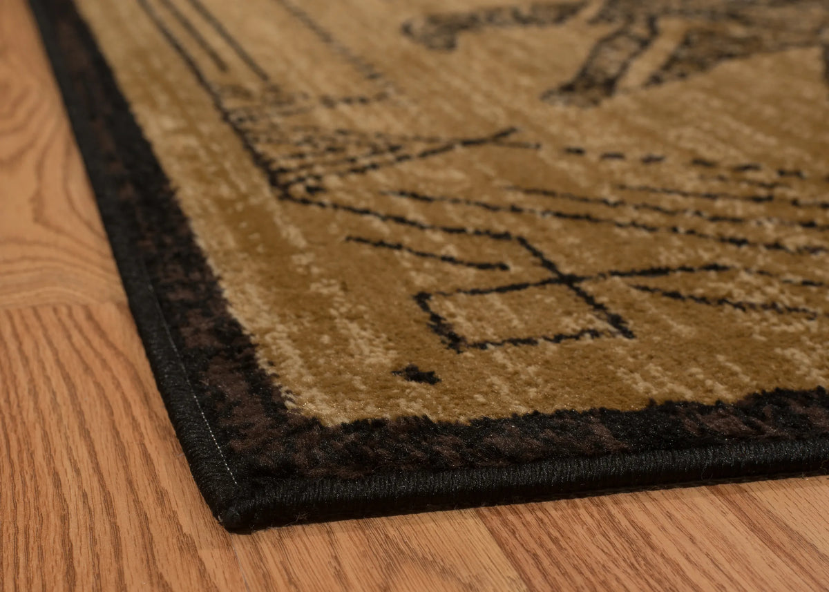 United Weavers Affinity Bear Cave Gold Rug - angle view