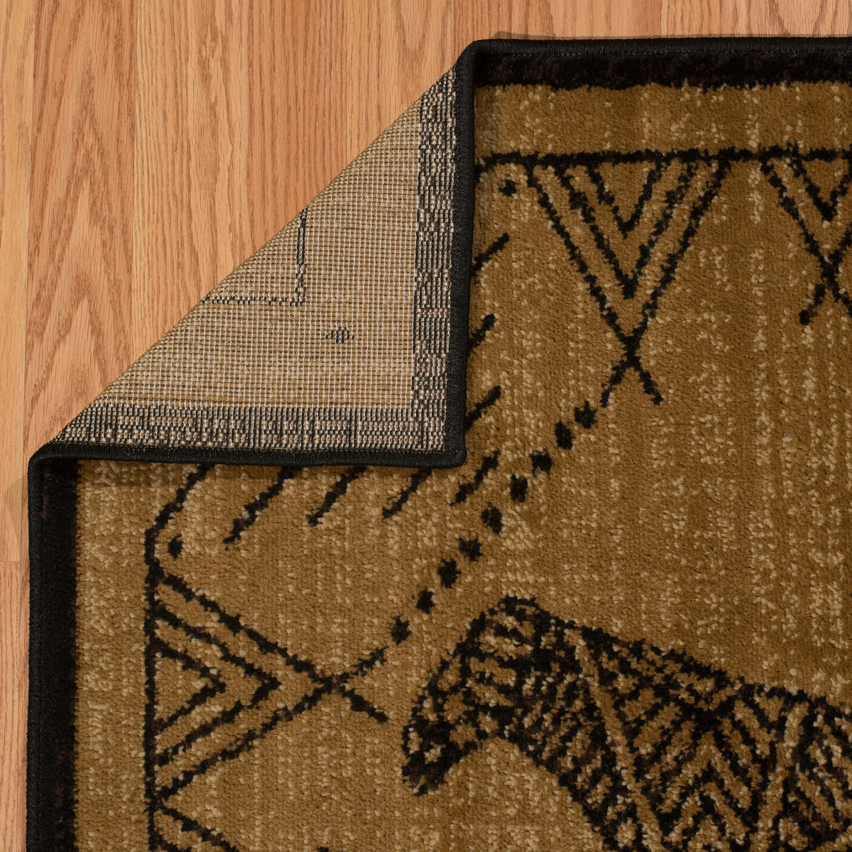 United Weavers Affinity Bear Cave Gold Rug - backing detail