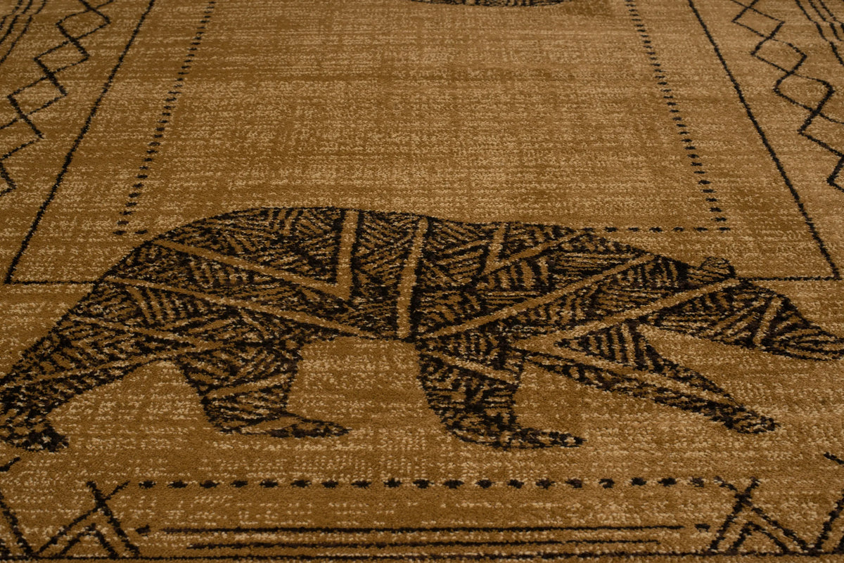 United Weavers Affinity Bear Cave Gold Rug - close-up detail