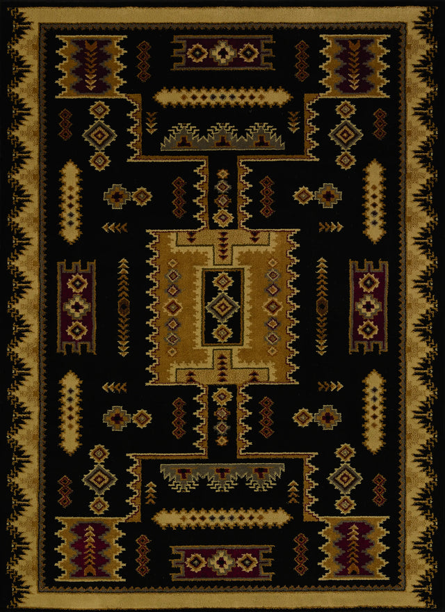 United Weavers Affinity Coltan Black Rug - runner front view