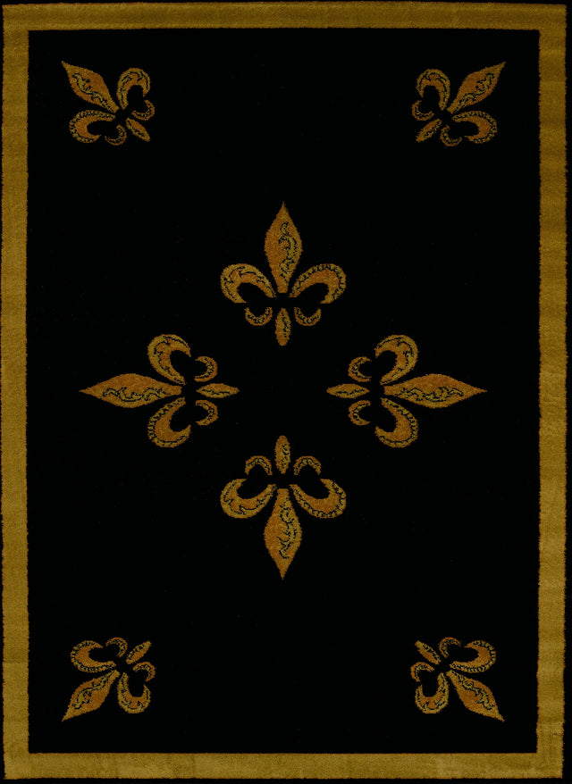 United Weavers Affinity Fdl Black Rug - front view