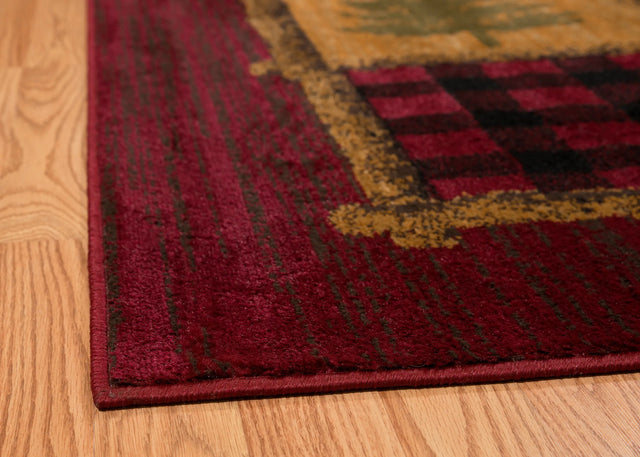 United Weavers Affinity Lodge Mosaic Multi Rug - angle view
