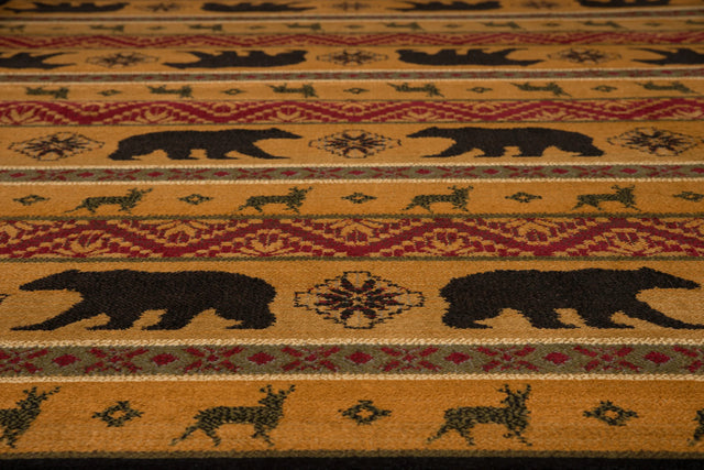 United Weavers Affinity Nordic Bear Multi Rug - close-up detail