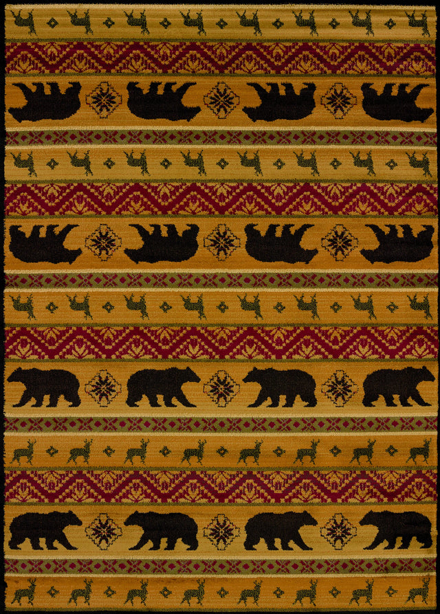 United Weavers Affinity Nordic Bear Multi Rug - runner front view