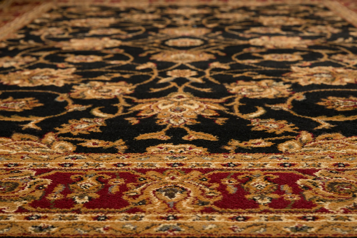 United Weavers Affinity Reza Black Rug - close-up detail