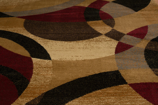 United Weavers Affinity Ricochet Gold Rug - close-up detail