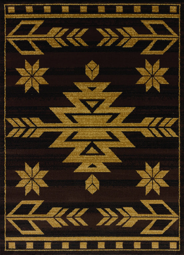 United Weavers Affinity Teton Brown Rug - front view