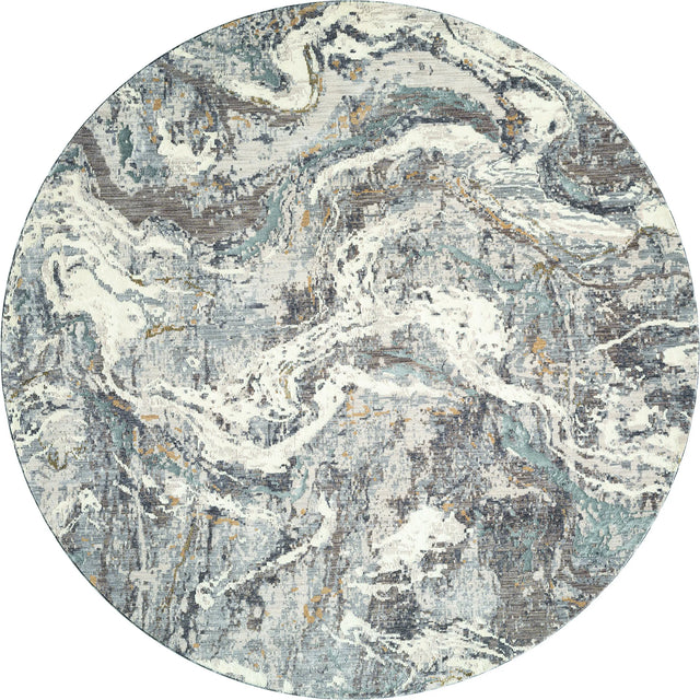 United Weavers Armada Blessed Grey Rug - round front view