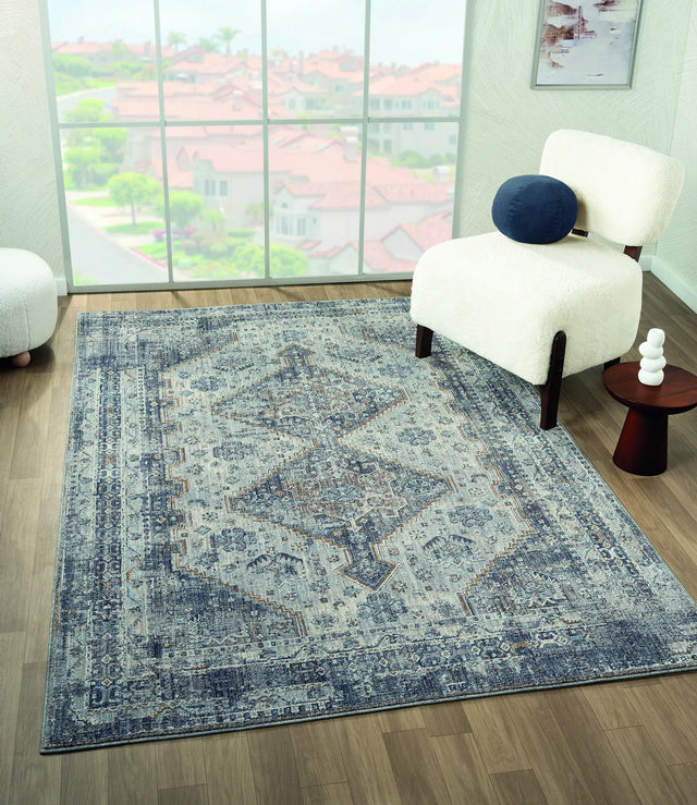 United Weavers Armada Crosswinds Blue Rug - room scene