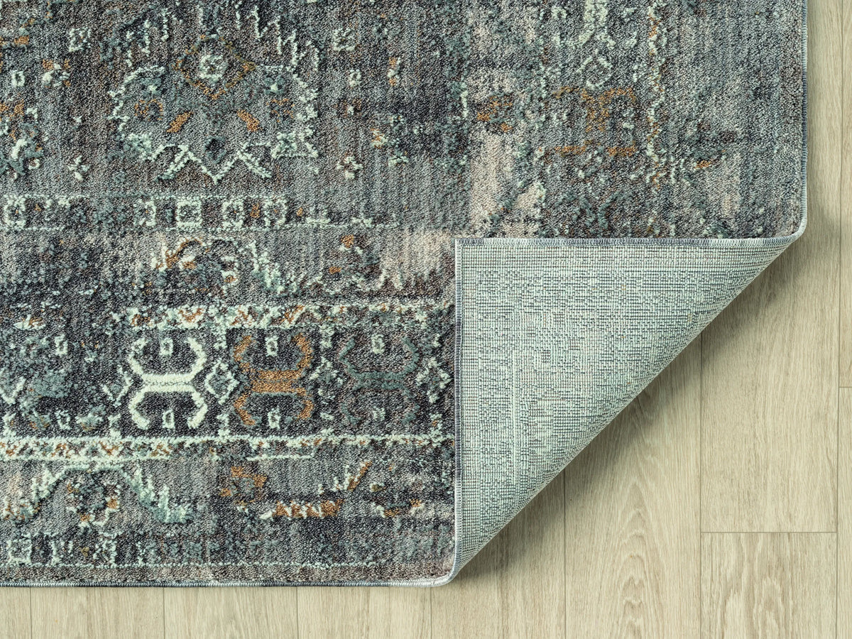 United Weavers Armada Crosswinds Grey Rug - backing detail