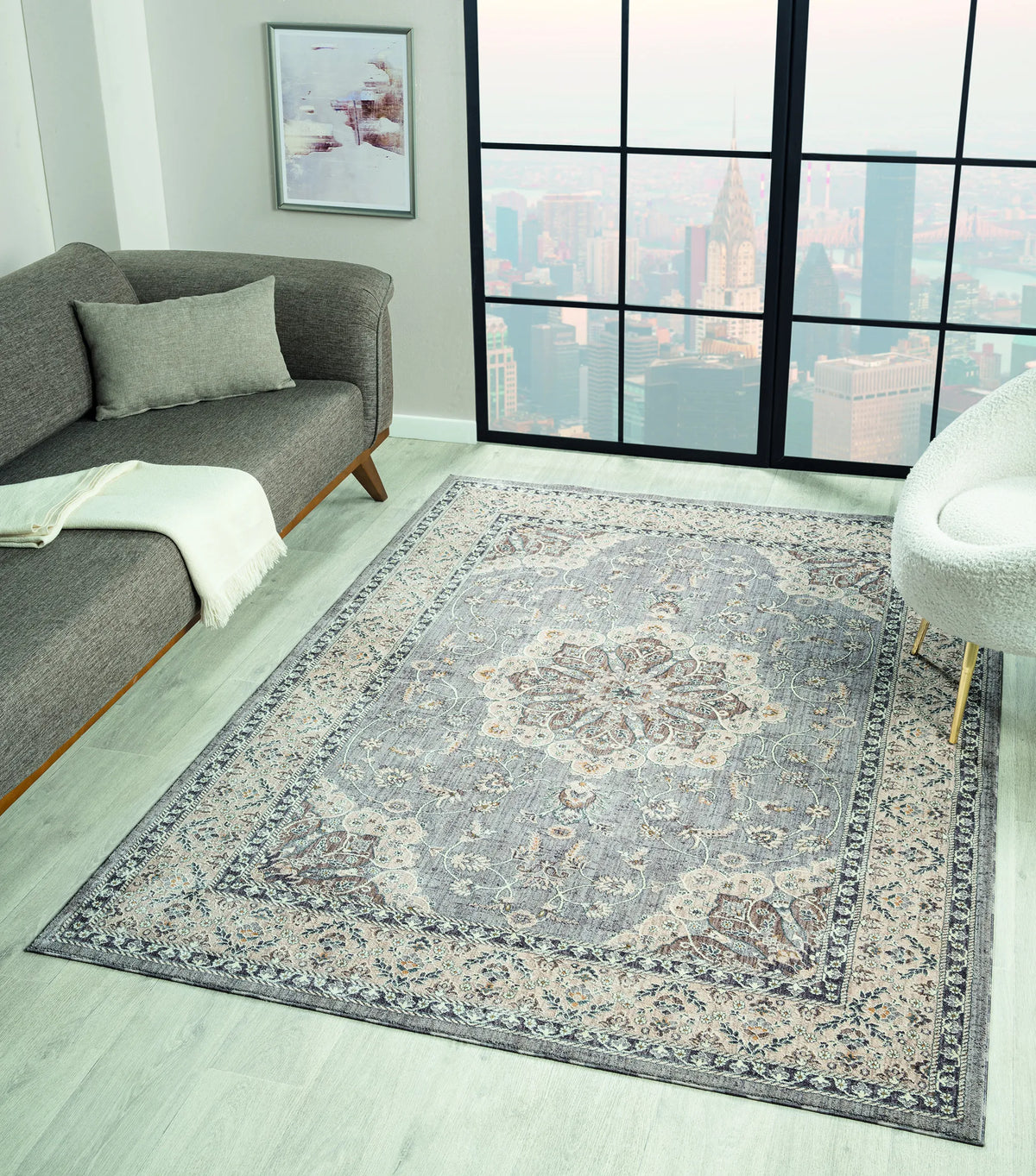 United Weavers Armada Enterprise Grey Rug - room scene