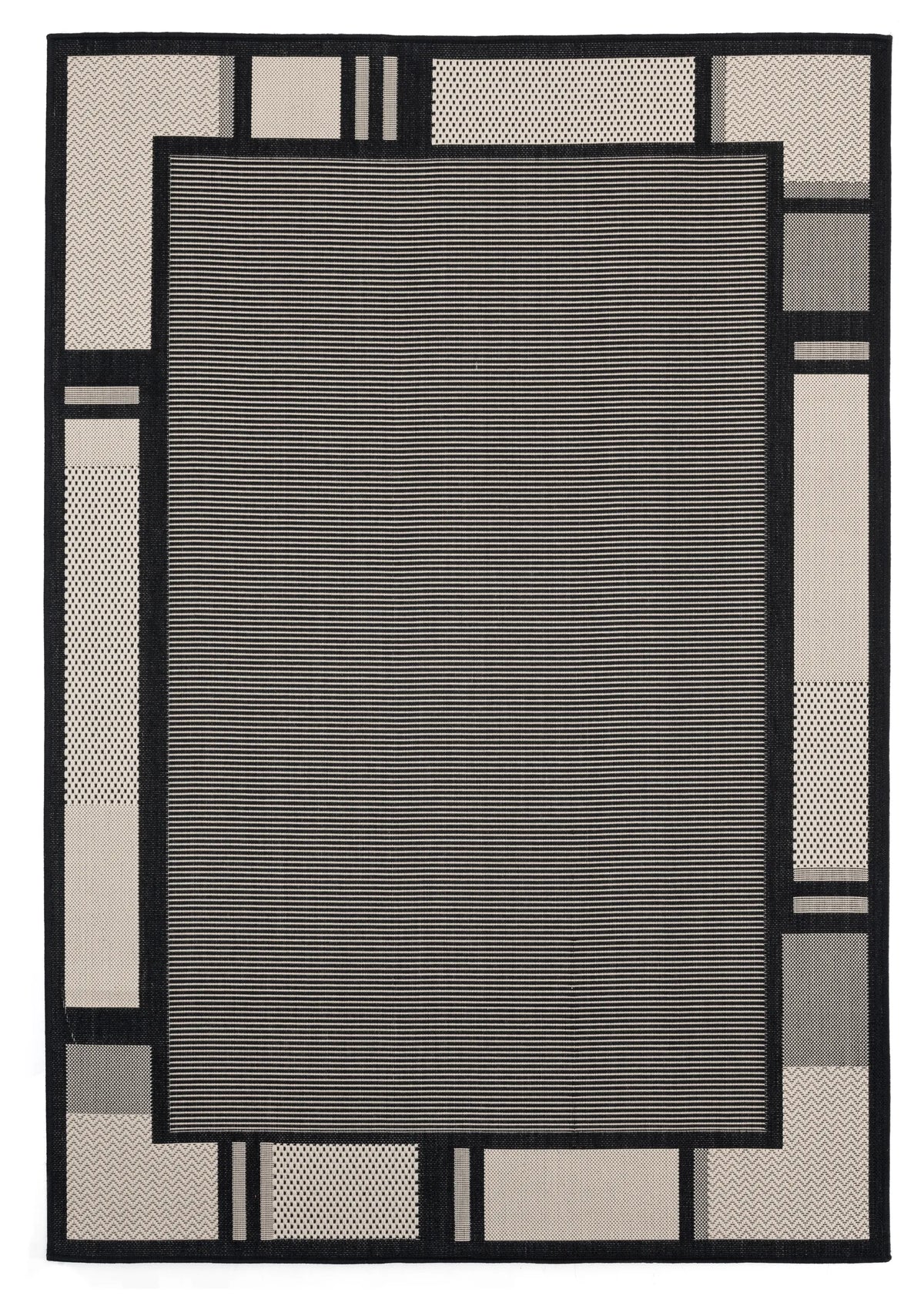 United Weavers Augusta Matira Black Rug - front view