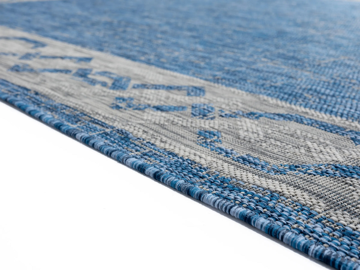 United Weavers Augusta Whitehaven Blue Rug - pile height detail