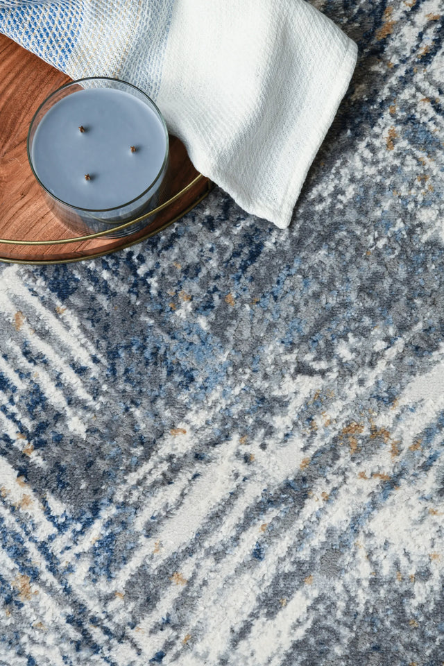 United Weavers Austin Archer Blue Rug - close-up detail