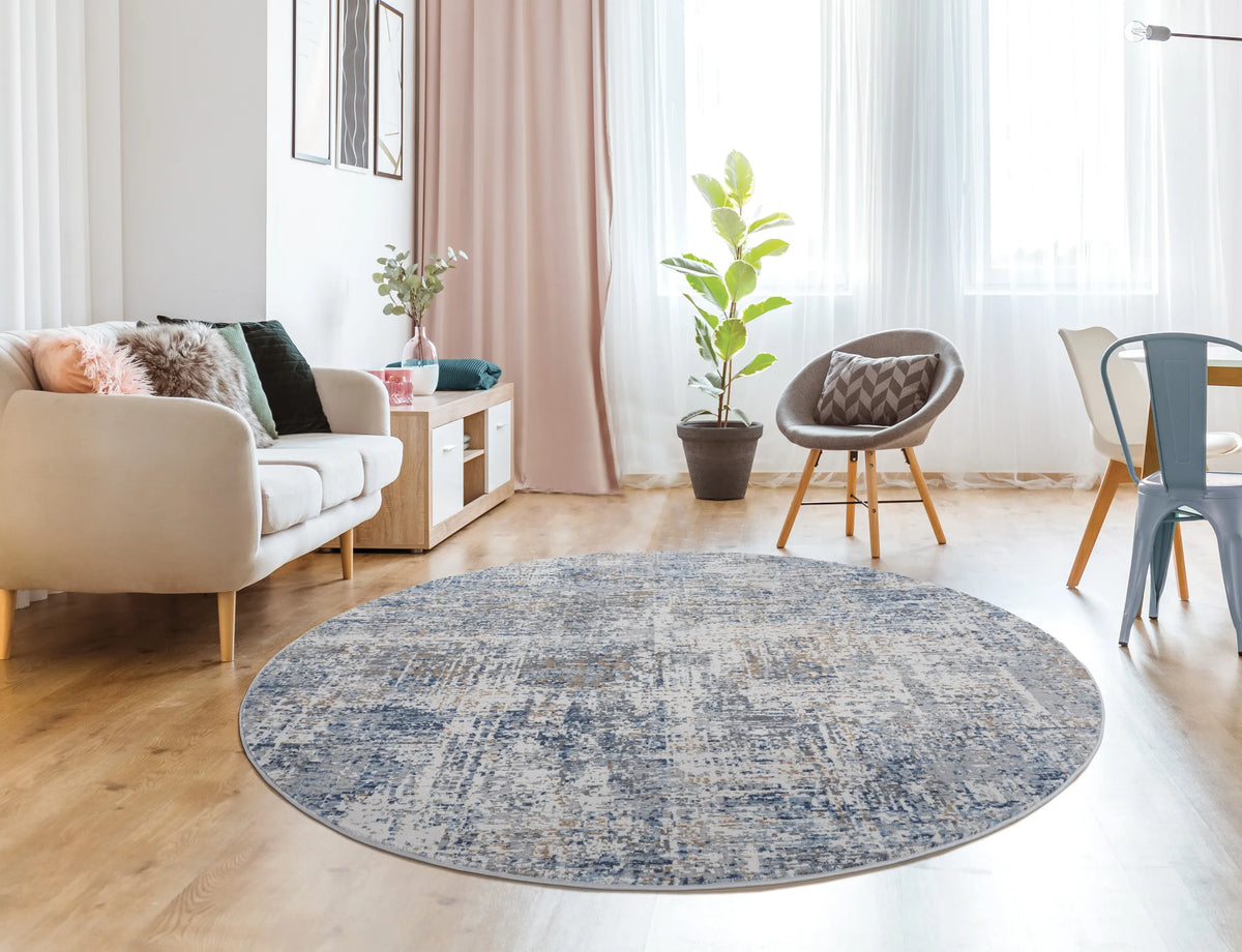 United Weavers Austin Elegance Blue Rug - round room scene