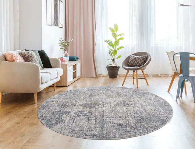 United Weavers Austin Elegance Grey Rug - round room scene