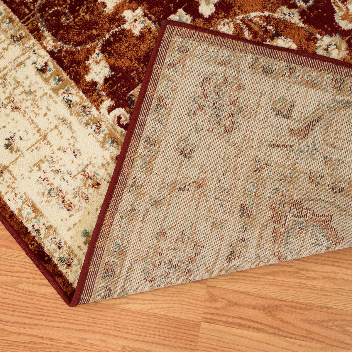 United Weavers Bridges Ponte Vecchio Crimson Rug - backing detail