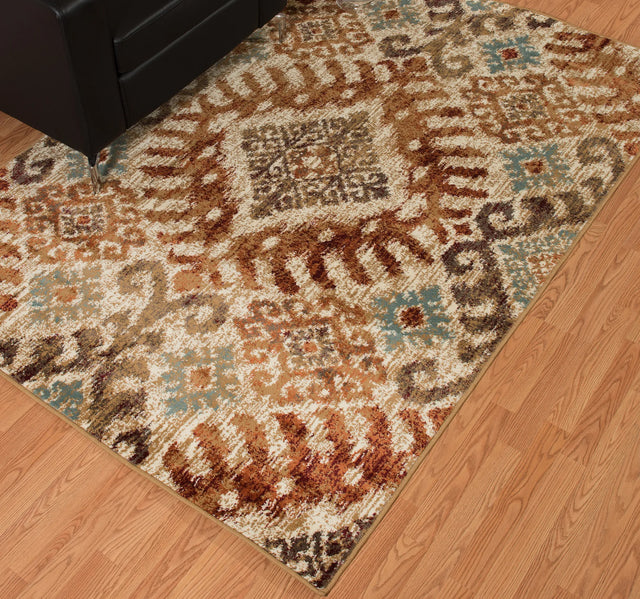 United Weavers Bridges Verazanno Crimson Rug - room scene