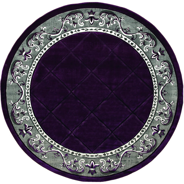 United Weavers Bristol Altamont Plum Rug - round front view